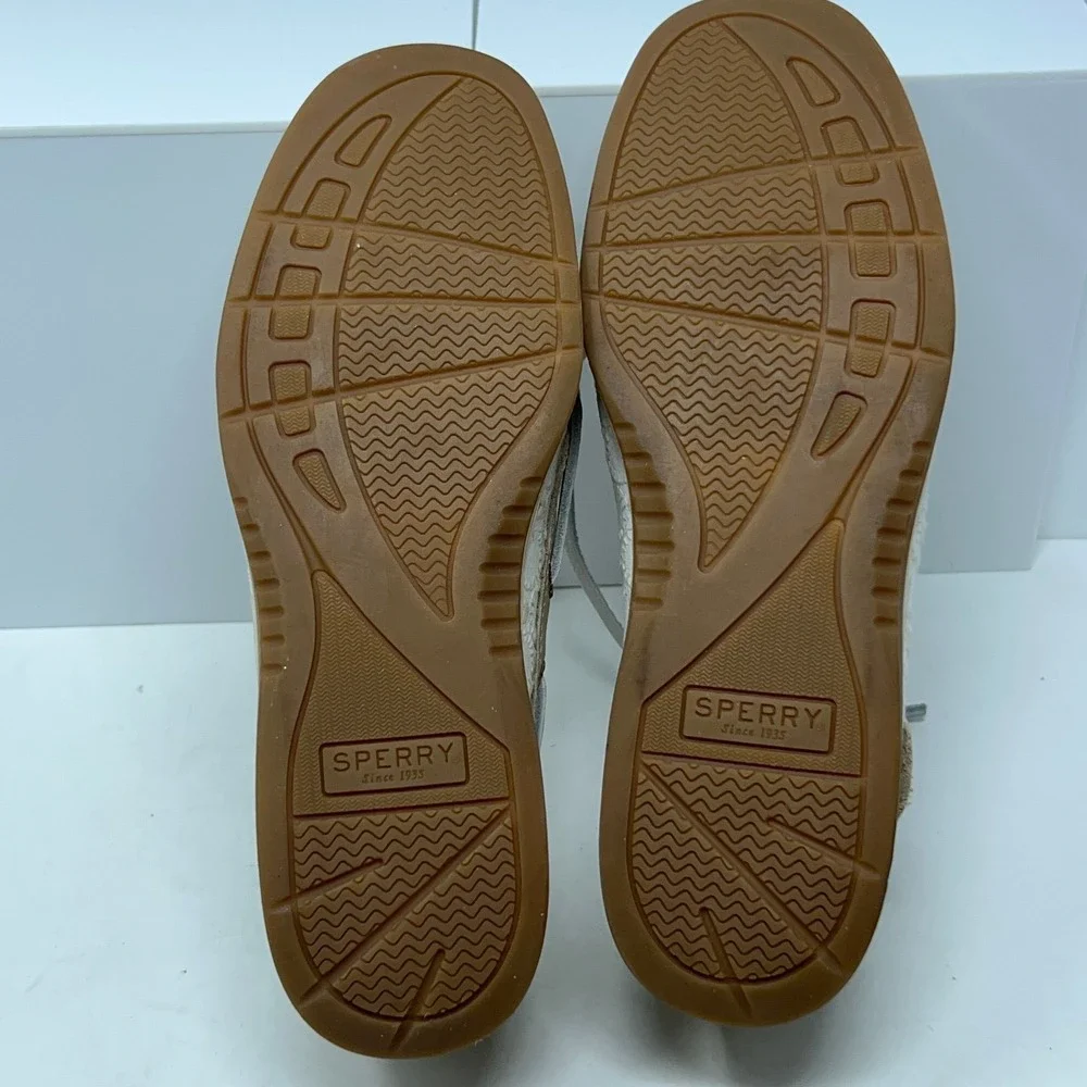 Sperry Womens 6.5 Tan Memory Foam Angelfish 1 Eye Top-Sider Boat Shoes NWOB